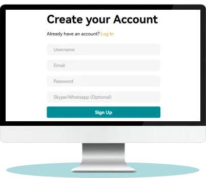 Step 1: Sign up as new user illustration
